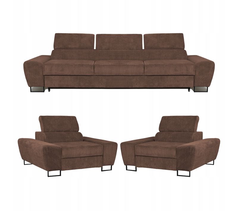 Canapé Convertible - Family - Savio - Marron - Convertible - Réf 9794