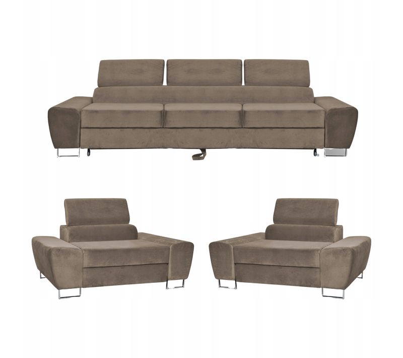 Canapé Convertible - Family - Bosso - Marron - Convertible - Réf 9831
