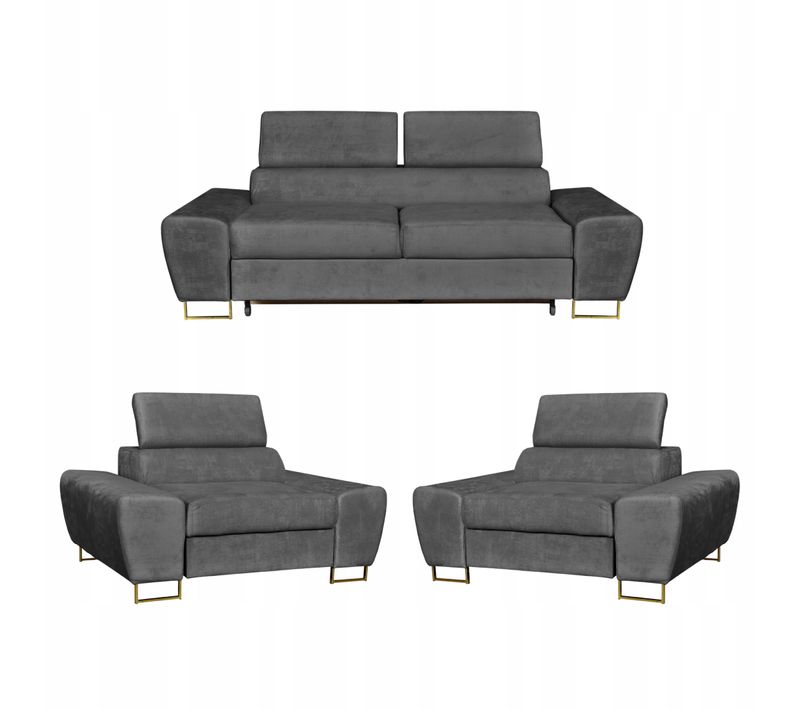 Canapé Convertible - Family - Bosso - Gris - Convertible - Réf 9947