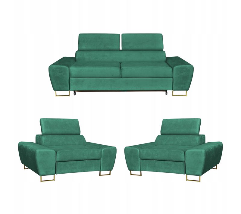 Canapé Convertible - Family - Bosso - Vert - Convertible - Réf 9985
