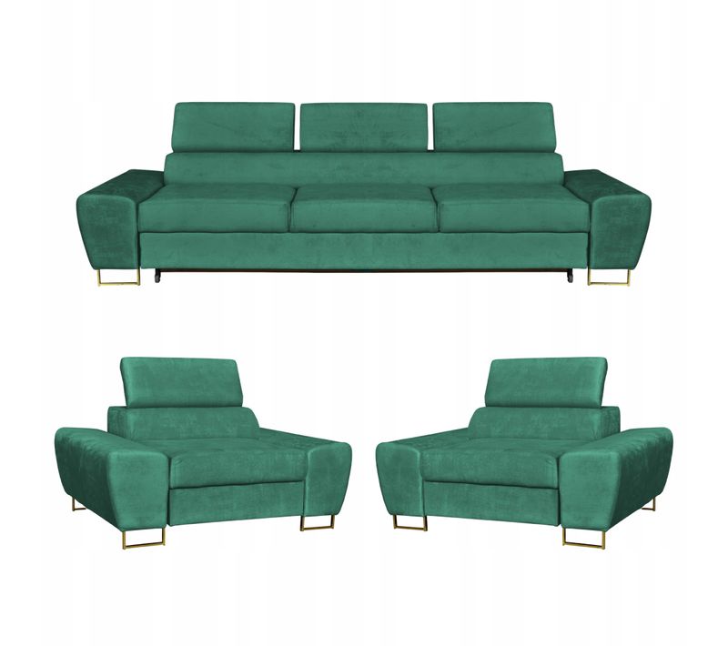 Canapé Convertible - Family - Bosso - Vert - Convertible - Réf 9992