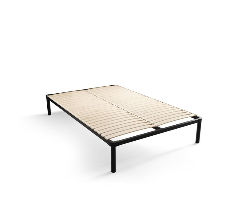 Sommier - Cadre De Lit Metal - 4 Pieds Inclus 160 X 200 Cm Gris