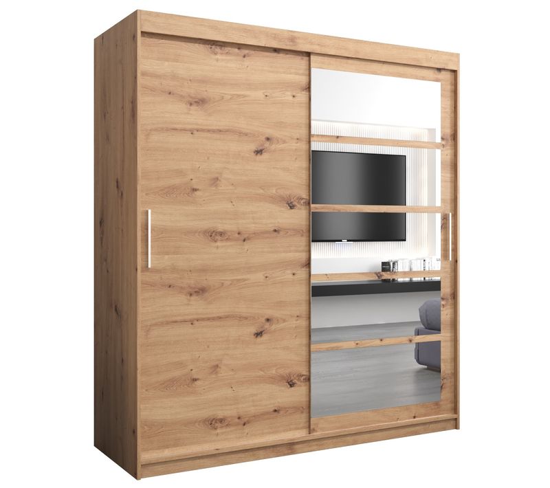 Armoire Roma 1 à Portes Coulissantes 200/180/62 2 Portes (artisan/artisan)