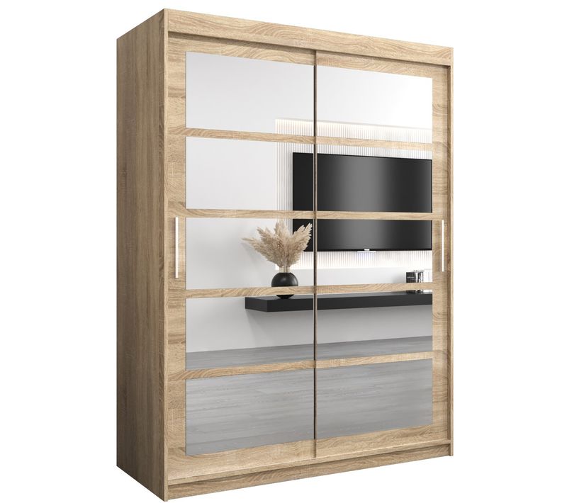 Armoire Roma 2 à Portes Coulissantes 200/150/62 2 Portes (sonoma/sonoma)