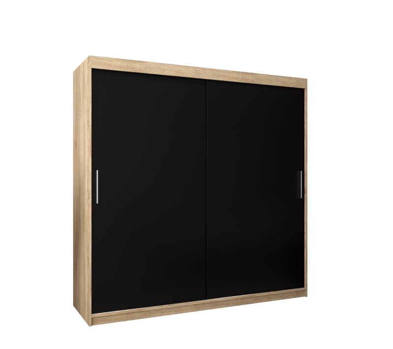 Armoire Tokyo  à Portes Coulissantes 200/200/62 2 Portes (sonoma/noir)
