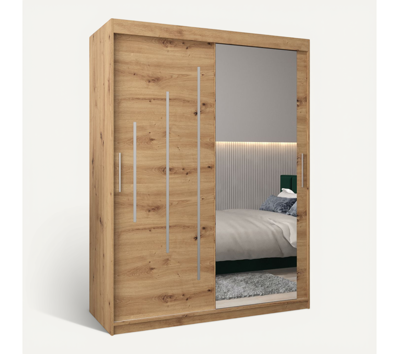 Armoire York 2 à Portes Coulissantes 200/150/62 2 Portes (artisan/artisan)