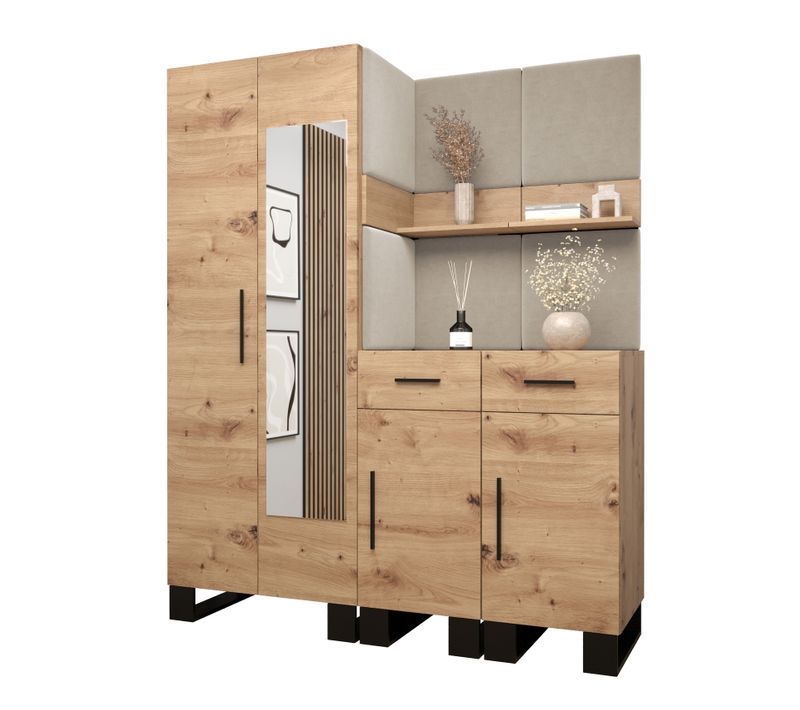 Ensemble De Garde-robe Artin 15 196/158/46 (chêne Artisanal/manila 02)