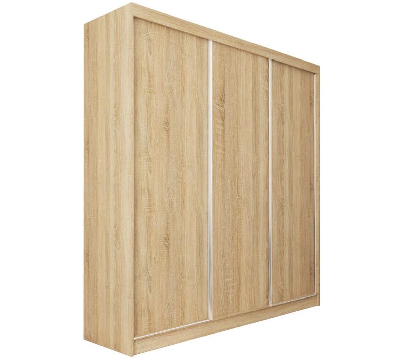 Armoire 3 Portes Coulissantes – Mario 180 cm - Chêne Sonoma