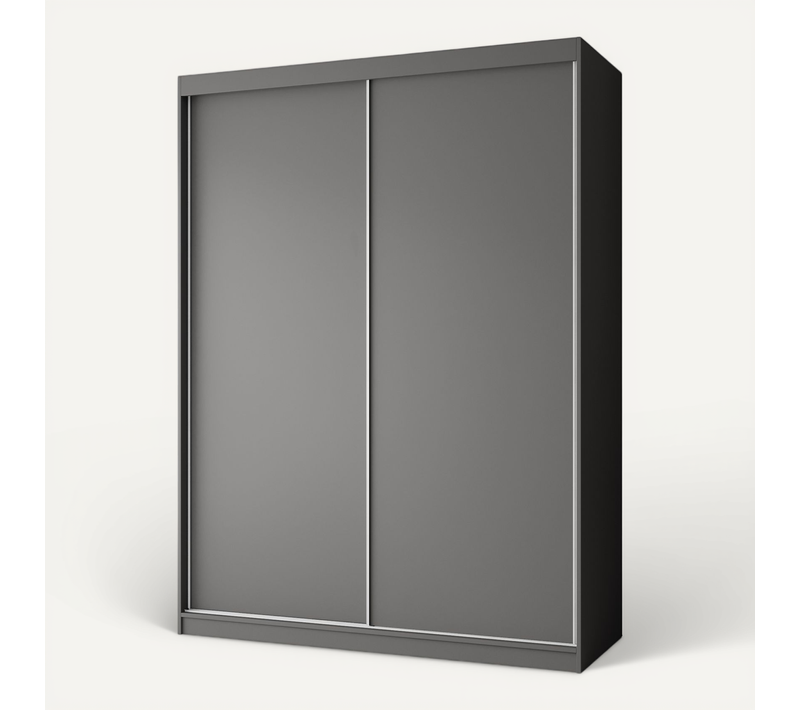 Armoire 2 Portes Coulissantes – Mario 150 cm - Graphit