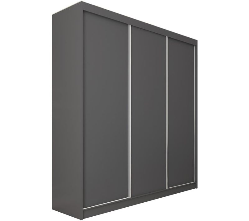Armoire 3 Portes Coulissantes – Mario 180 cm - Graphite