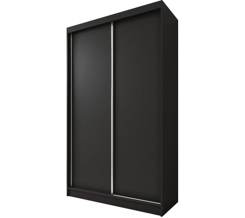 Armoire 2 Portes Coulissantes – Mario 120 cm - Noir