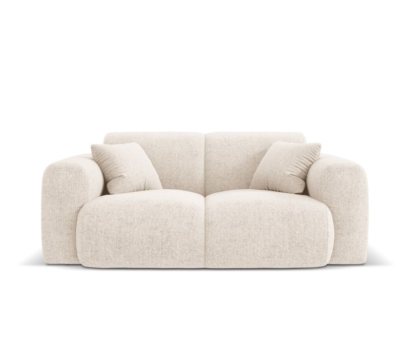 Canapé "nolio" 2 Places En Chenille Beige Clair