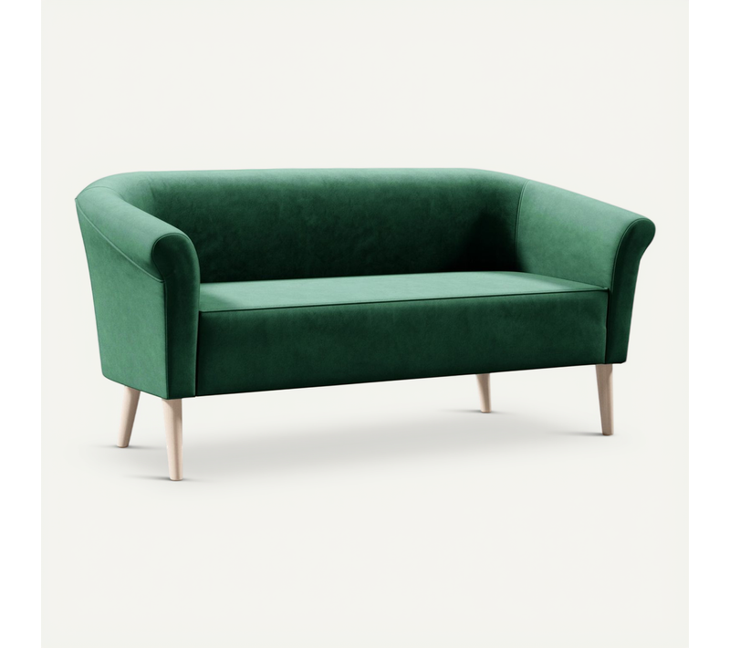 Canapé Scandinave 3 Places Espero En Velours - Vert
