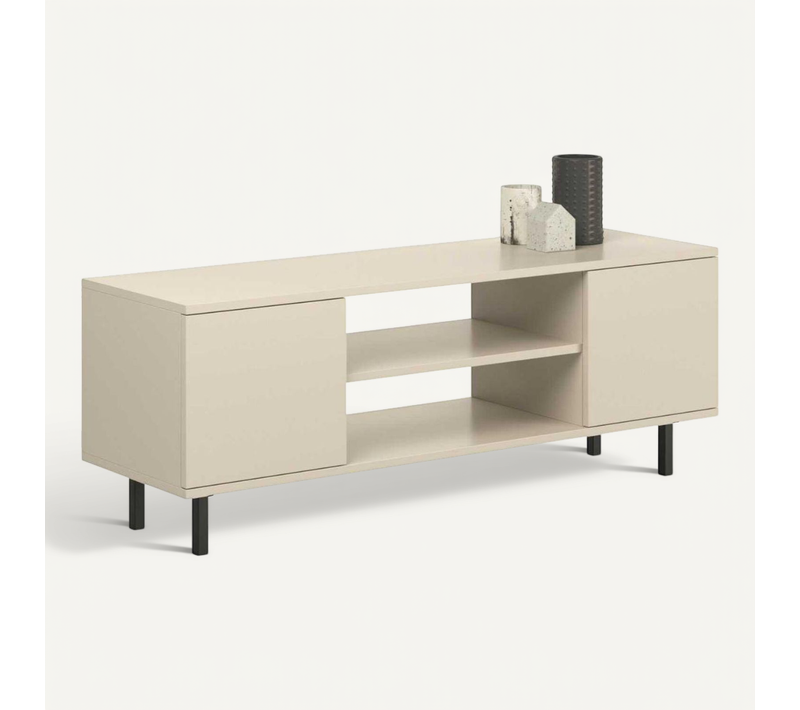 Meuble TV Focus 135 Cm En Cachemire - Élégance Et Fonctionnalité