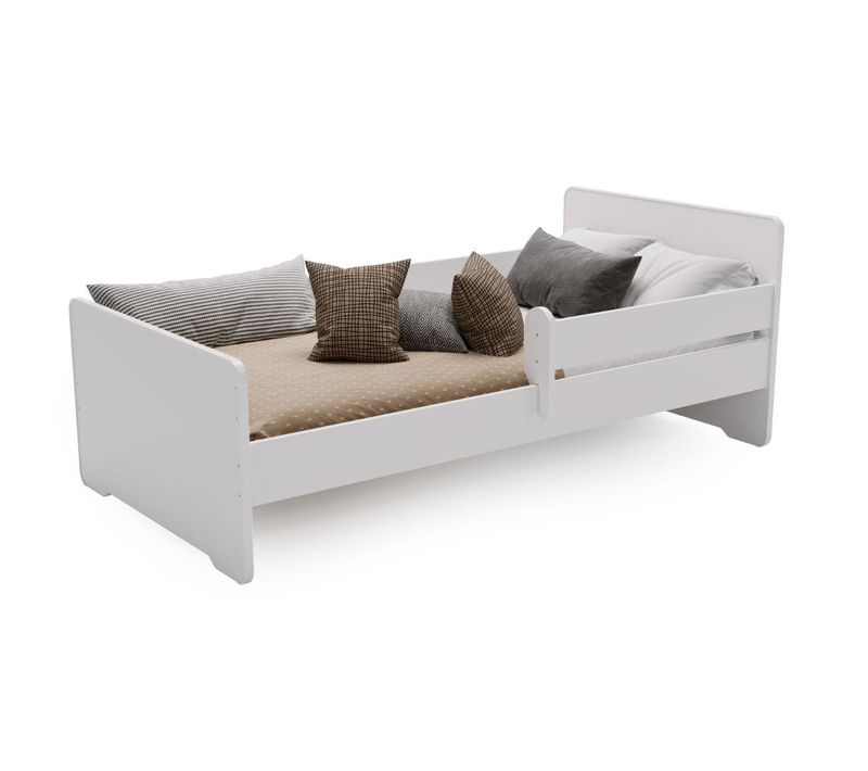 Lit Enfant Max 140x70 Cm En Blanc - Confort Et Sécurité