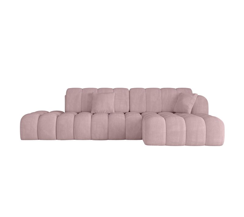 Canapé D'angle - Olea-l2 321x164x75 Cm Droit Rose