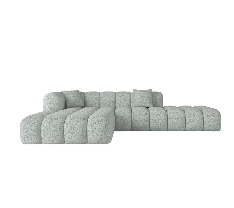 Canapé D'angle Olea-l2 289x176x71 Angle Gauche En Tissu - Vert Sapin