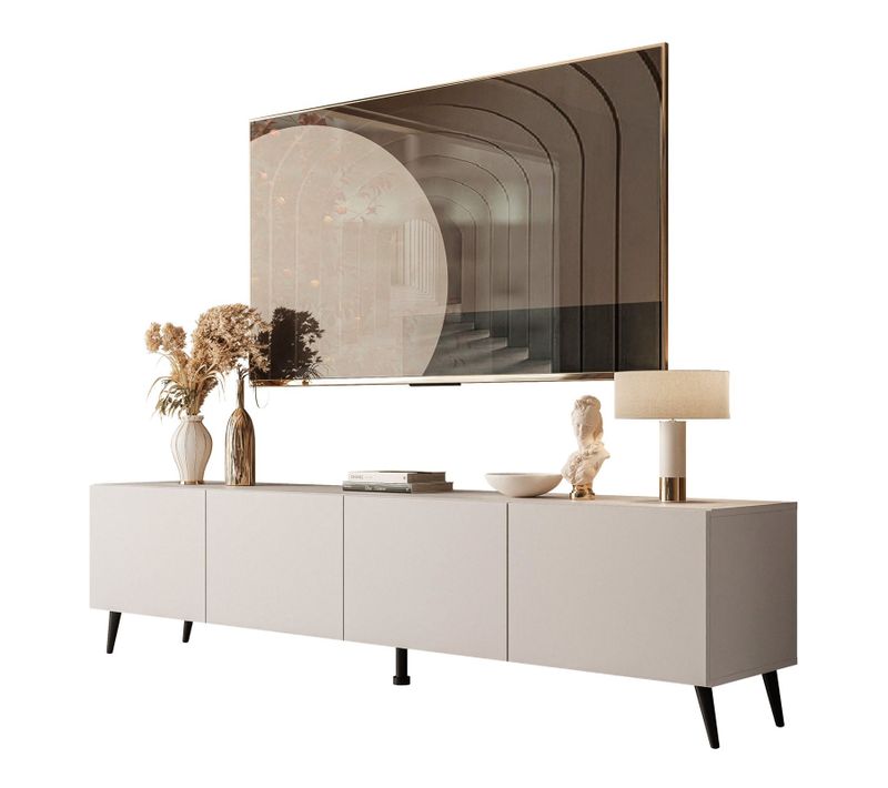Meuble TV Colgante Cachemire 200 Cm Sur Pieds Noirs