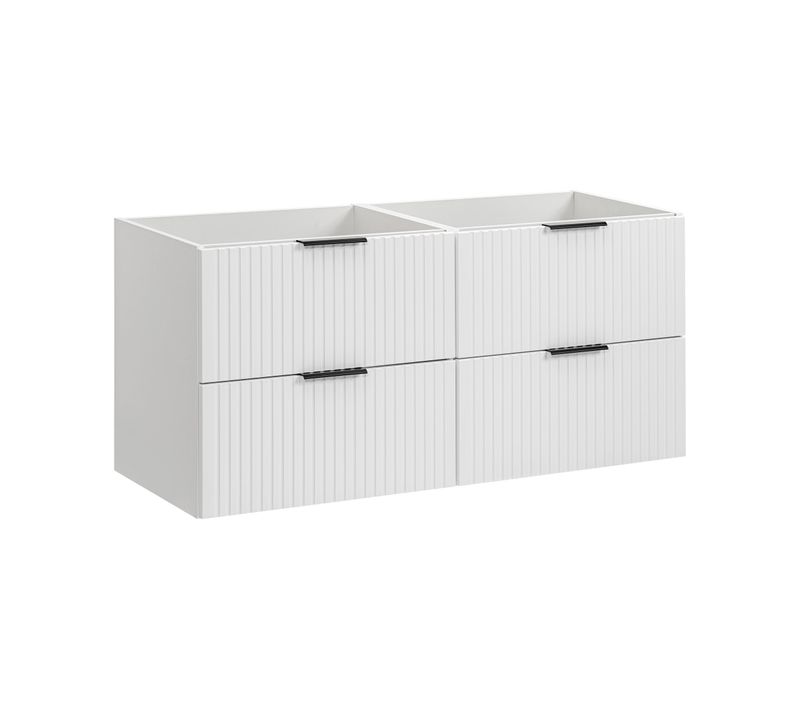 Meuble De Salle De Bain Suspendu Sous Double Vasque Adel Blanc 120 Cm