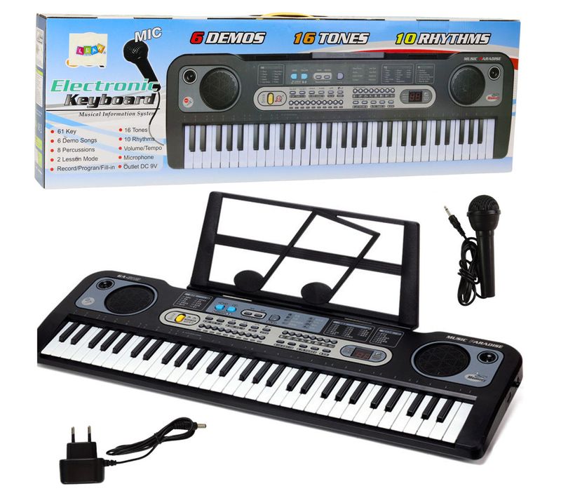 Clavier Orgue Piano Pour Enfant Avec  Microphone, Pupitre, Enregistrement Et Lecture