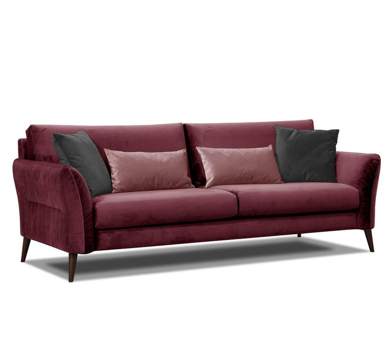 Canapé 2,5-sitzer Tissu Bordeaux - Figari