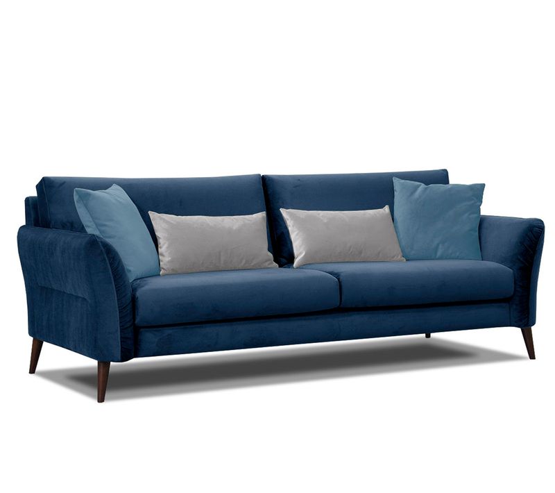 Canapé 2,5-sitzer Tissu Bleu Foncé - Figari