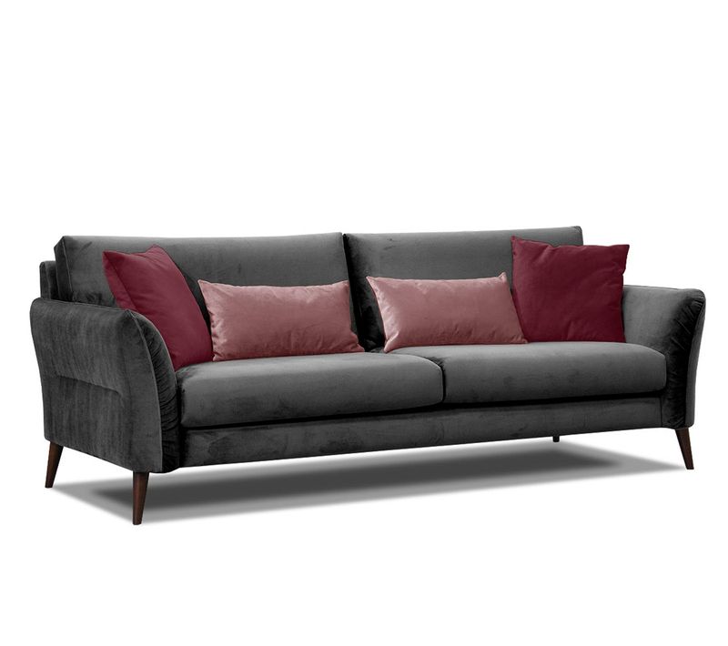 Canapé 2,5-sitzer Tissu Bleu-gris - Figari