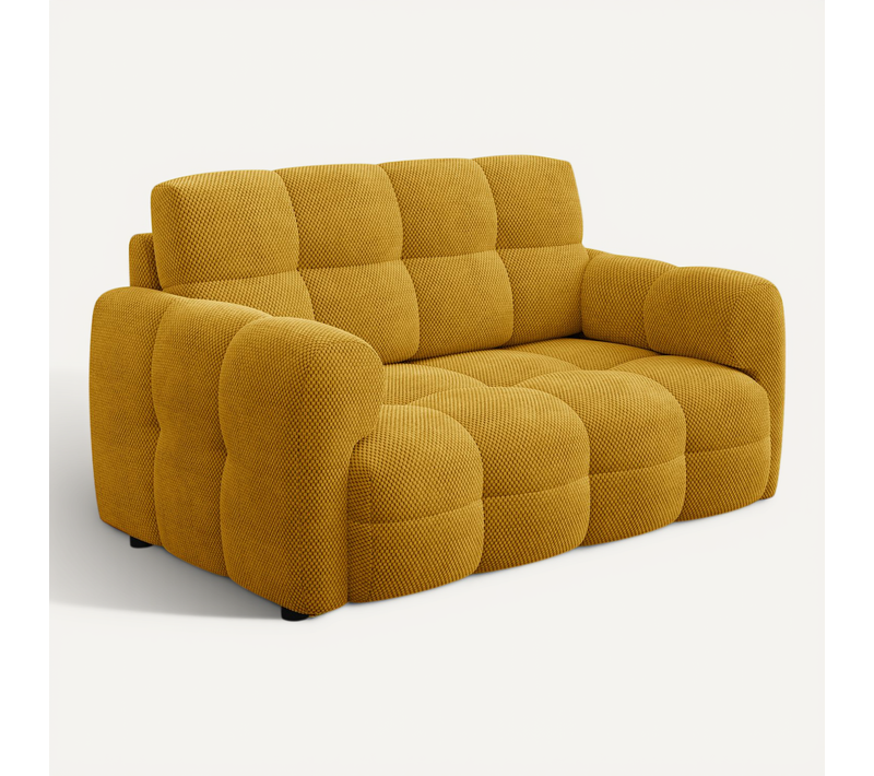 Canapé 2 Places Mellow, Tissu Jaune