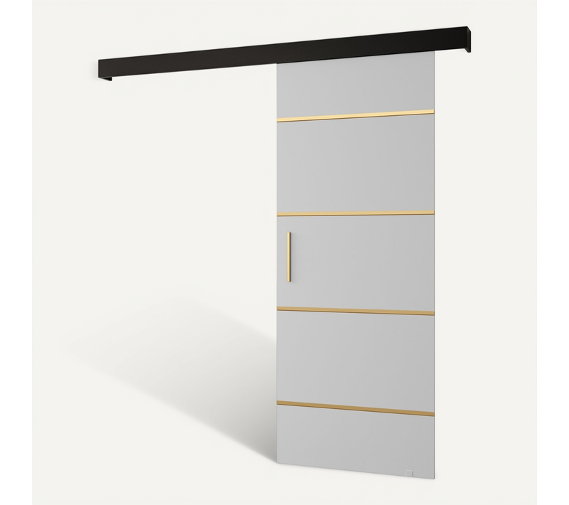 Portes Coulissantes Salwador Iv 90x204 Cm (blanc / Noir / Or)