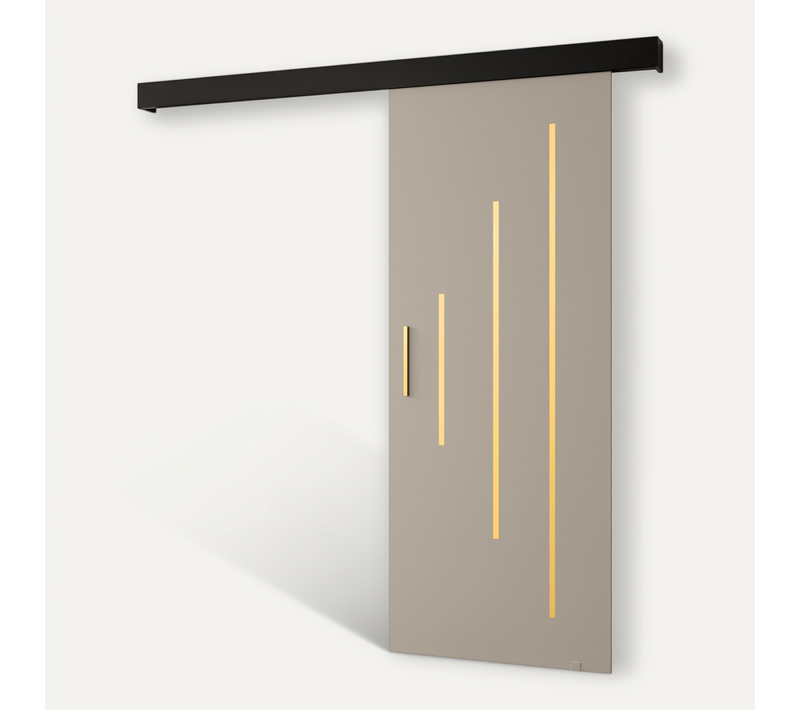 Portes Coulissantes Salwador Y 70x204 Cm (cachemire / Noir / Or)