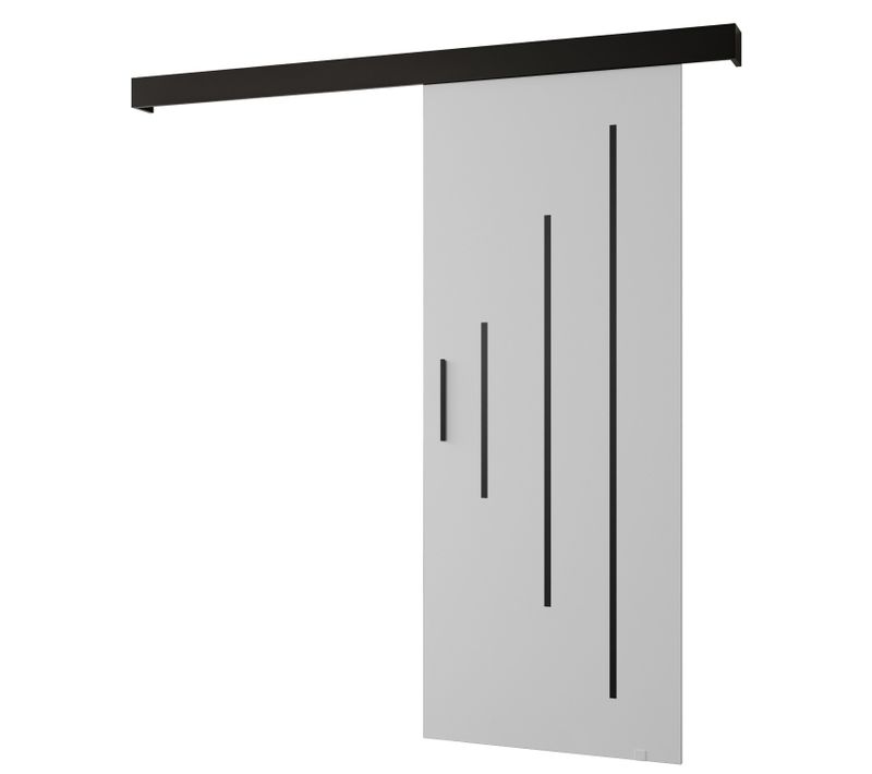 Portes Coulissantes Salwador Y 70x204 Cm (blanc / Noir / Noir)