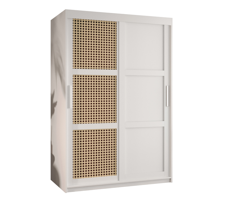 Armoire Plecionka 3 à Portes Coulissantes 200/120/62 2 Portes (blanc)