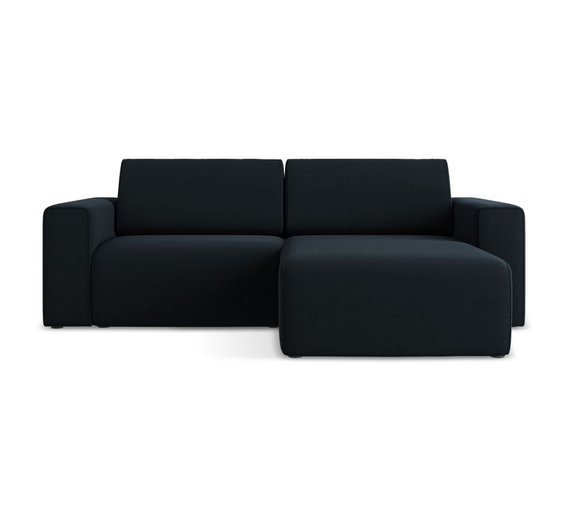 Canapé Modulable D’angle S Droit Kalea En Samt Bleu Royal