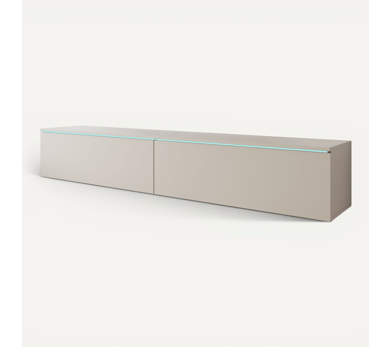 Meuble TV Donna 180 Couleur Beige Cachemire Avec LED