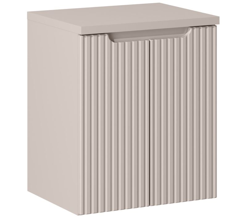 Meuble Suspendu Sous Vasque Avec Les Portes Nova Cachemire 50 Cm Et Le Plan Cachemire