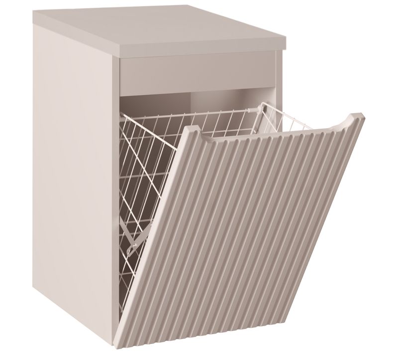 Meuble Bas De Salle De Bain Avec Panier à Linge Et Plan Nova Cachemire 40 Cm
