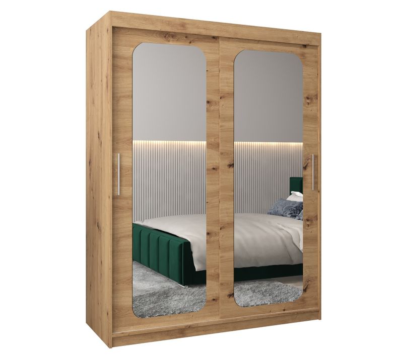 Armoire Promo T3 à Portes Coulissantes 200/150/62 2 Portes (artisan/artisan)