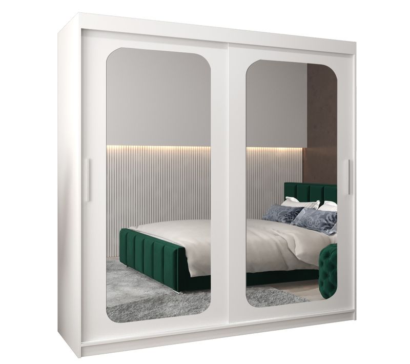 Armoire Promo T3 à Portes Coulissantes 200/200/62 2 Portes (blanc/blanc)