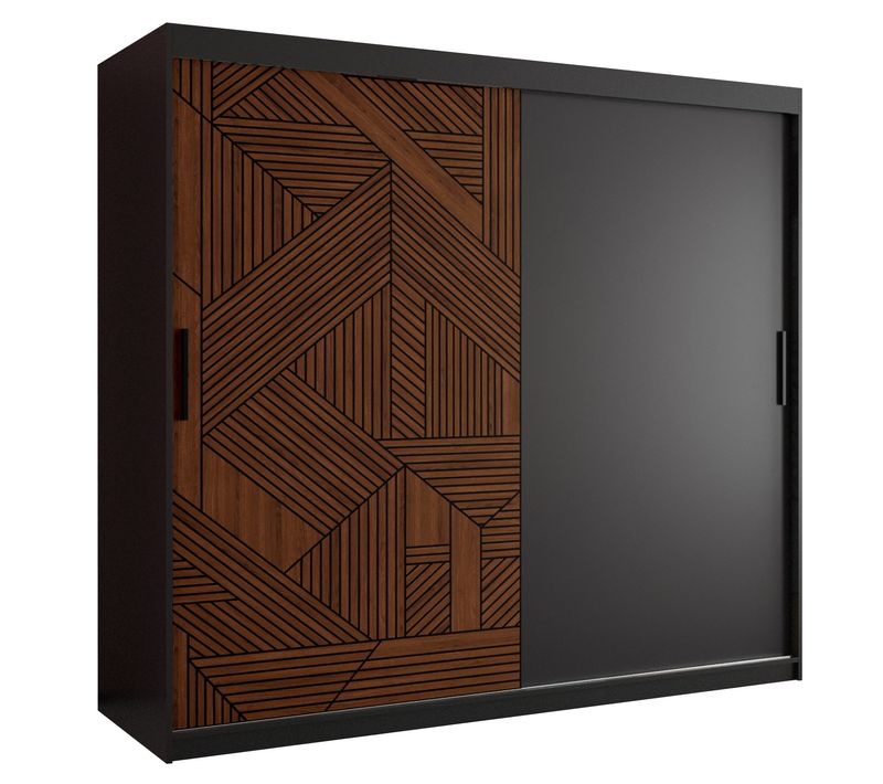 Armoire Marsylia à Portes Coulissantes 200/200/62 2 Portes (noir)