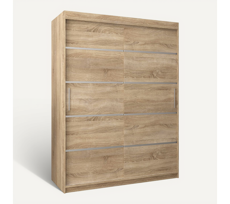 Armoire Verona 1 à Portes Coulissantes 200/150/62 2 Portes (sonoma/sonoma)