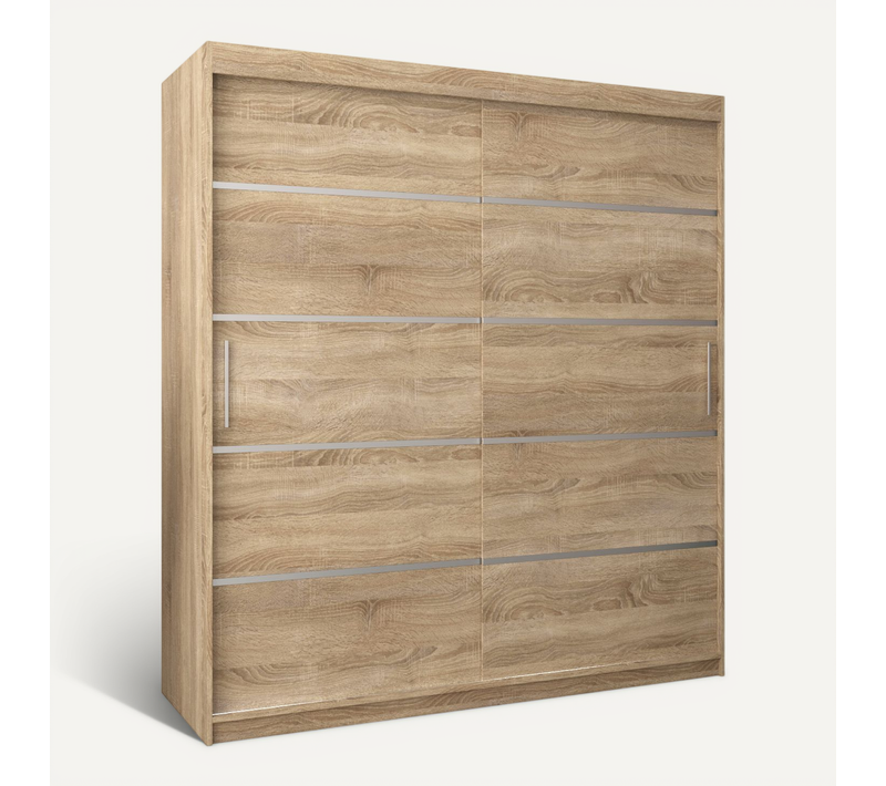 Armoire Verona 1 à Portes Coulissantes 200/180/62 2 Portes (sonoma/sonoma)