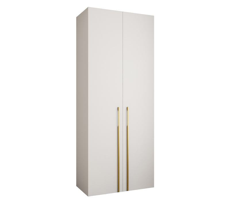 Armoire 2 Portes Como 3 - 100x50x245.5 Cm (blanc/or)