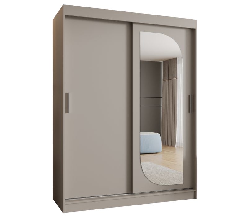 Armoire Lucy à Portes Coulissantes 200/150/62 2 Portes (cachemire)