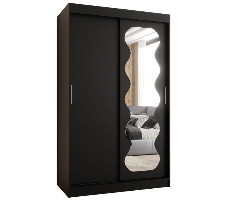 Armoire Spoti à Portes Coulissantes 200/120/62 2 Portes (noir)