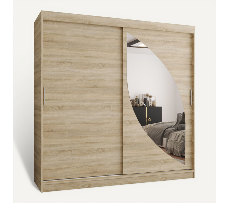 Armoire Milo à Portes Coulissantes 200/200/62 2 Portes (sonoma)