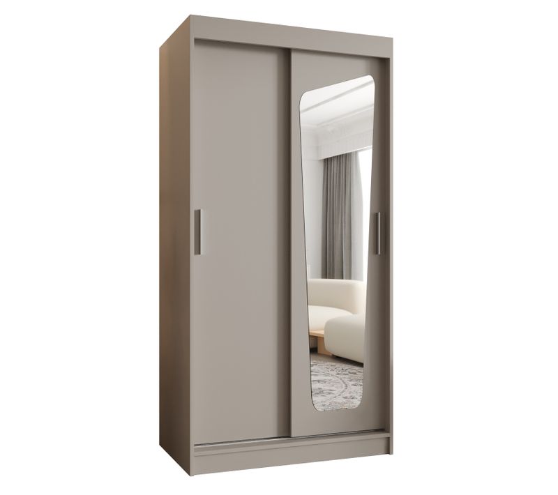 Armoire Moka à Portes Coulissantes 200/100/62 2 Portes (cachemire)