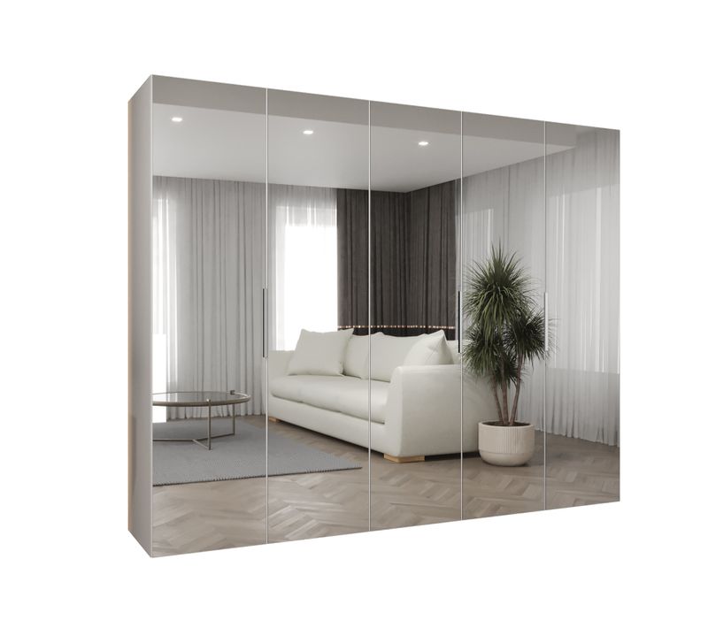 Armoire à Portes Battantes Marbella 3 202/250/52 5 Portes (blanc/beige)