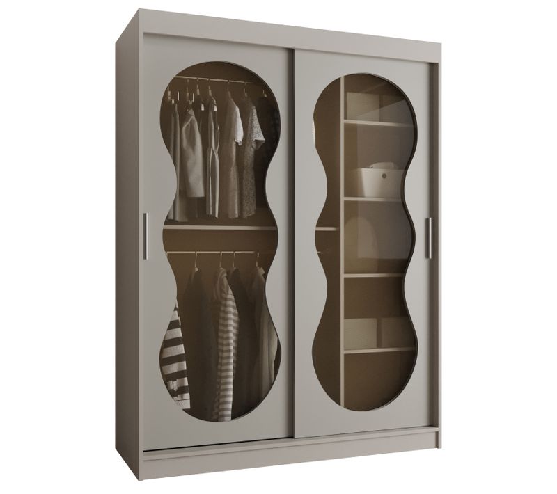 Armoire 2 Portes Bahrajn 3 150 Profondeur 62 Coloris Taupe