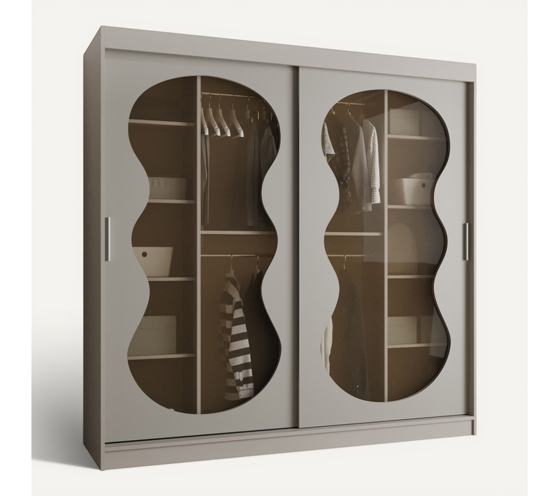 Armoire 2 Portes Bahrajn 3 200 Profondeur 62 Coloris  Taupe