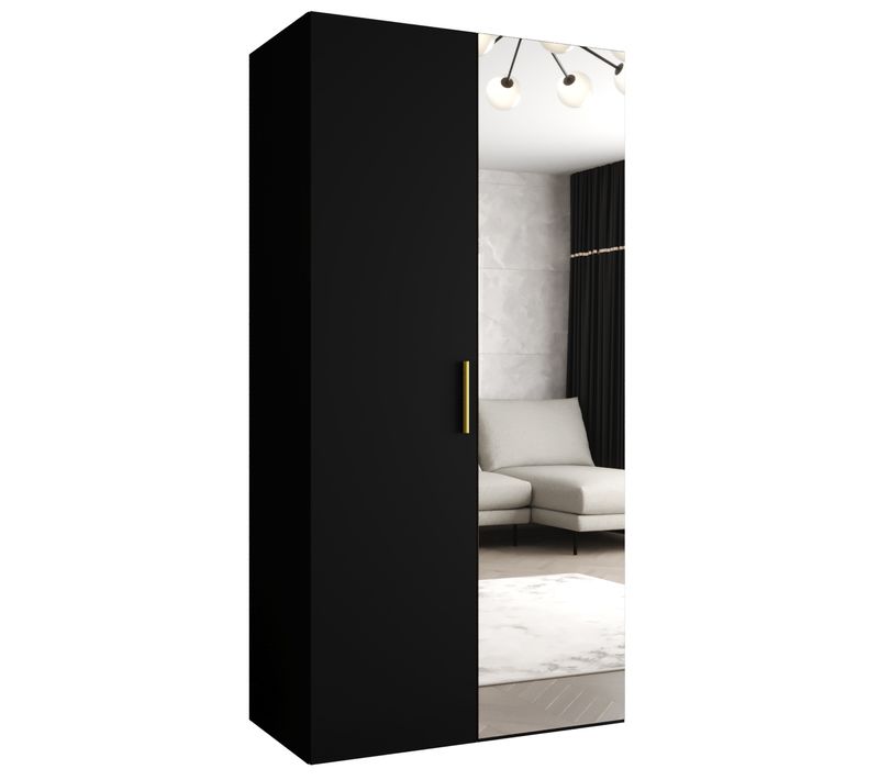 Armoire Bari 2 à Portes Battantes 202/100/52 2 Portes (noir)